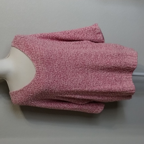Chico's sweater raspberry pink and white dolman style size 3 XL 16 - Picture 1 of 10